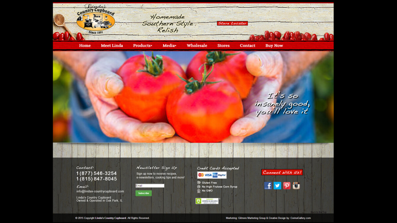 Linda’s Country Cupboard Website