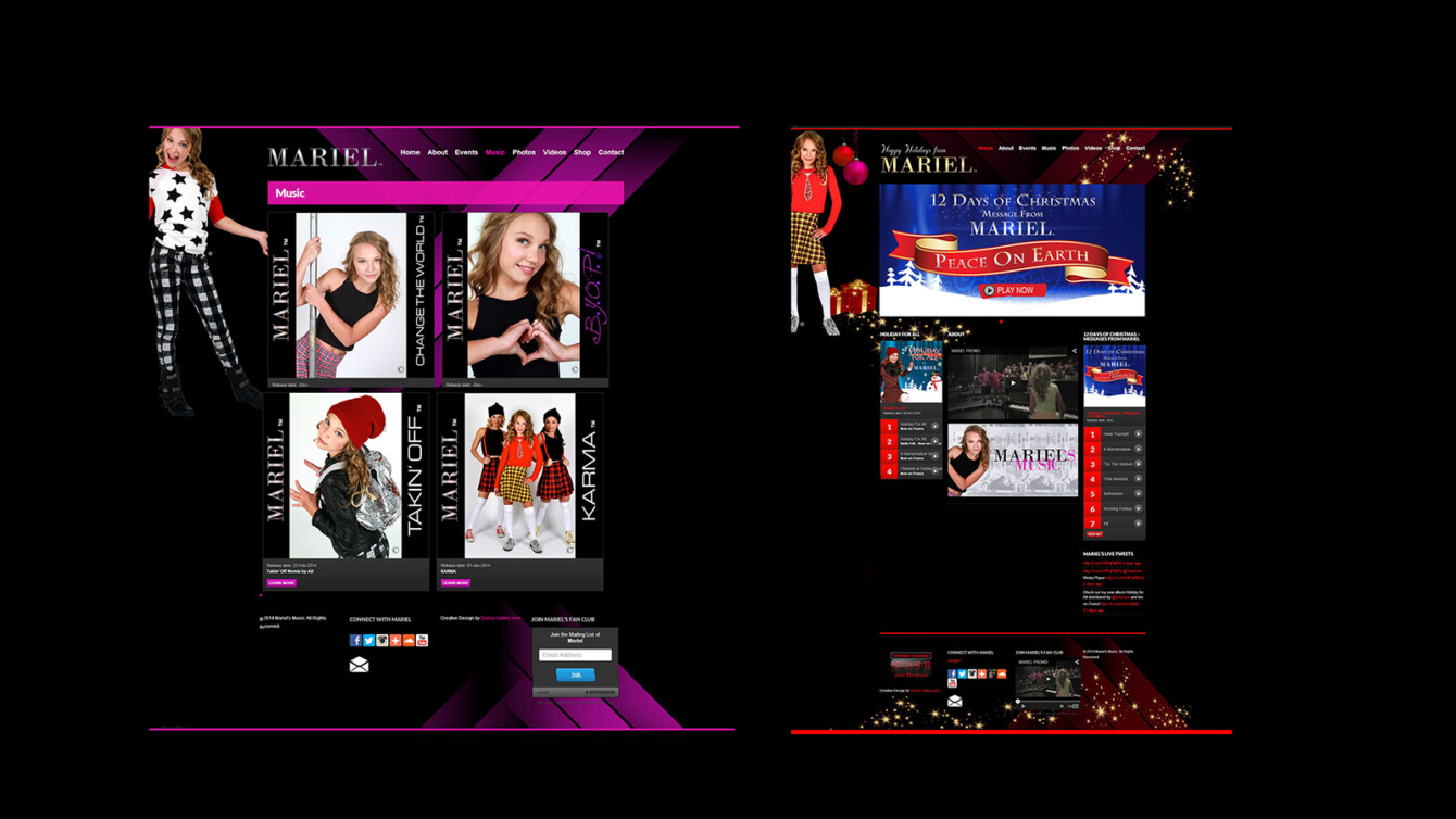 Mariel’s Website – Regular & Holiday